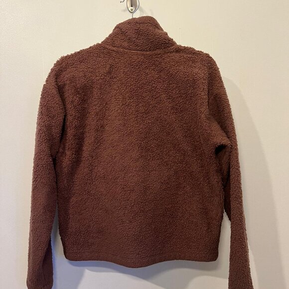 The North Face Women's Medium Sherpa Fleece 1/4 Zip Jacket Mauve Pink Pullover - Picture 2 of 2